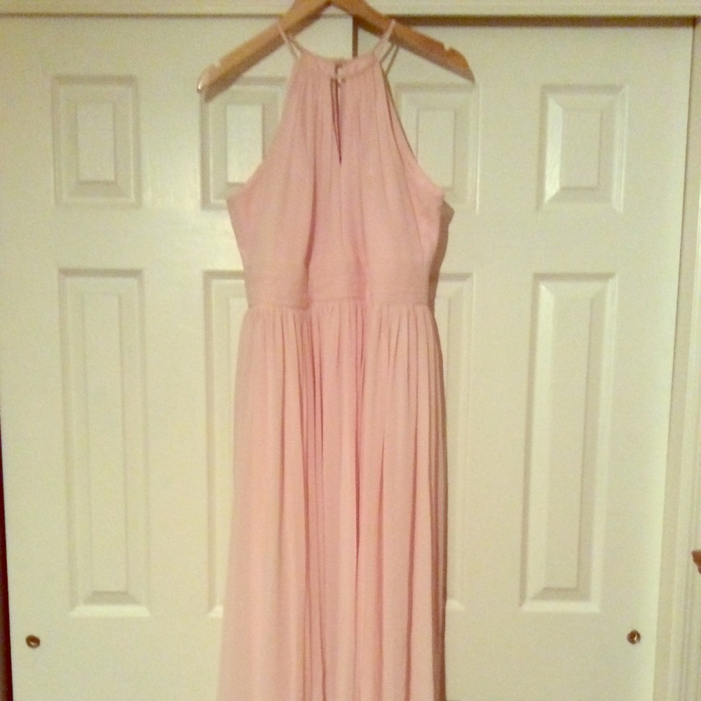 Bill Levkoff Keyhole dress - petal pink - 12